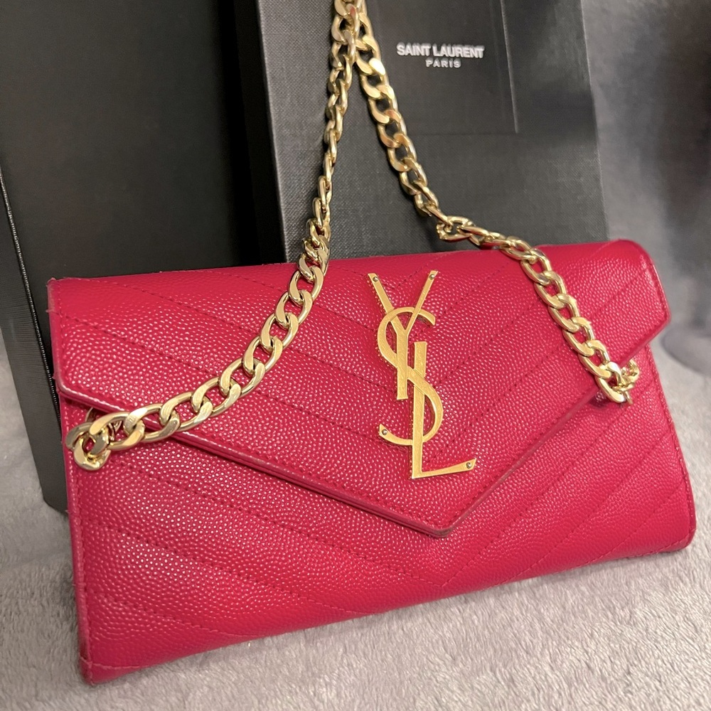 YSL Quilted Envelope Wallet